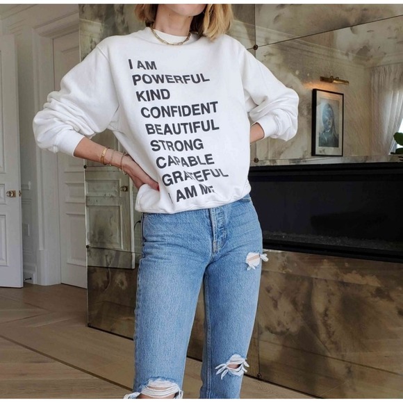 Anine Bing Empowerment Ramona
Sweatshirt in White medium see description - Picture 4 of 10